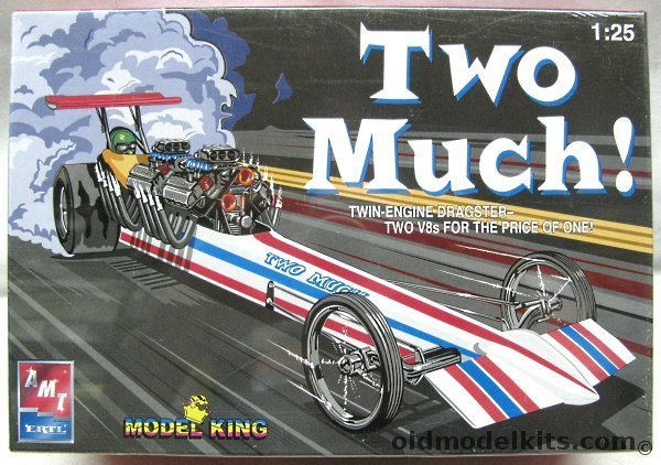 AMT 1/25 Two Much - Twin V-8 Dragster, 21489P plastic model kit
